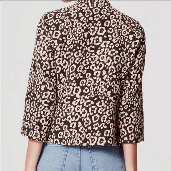 LOFT Animal Print Spotted Jacket Size XS EUC - Picture 2 of 9